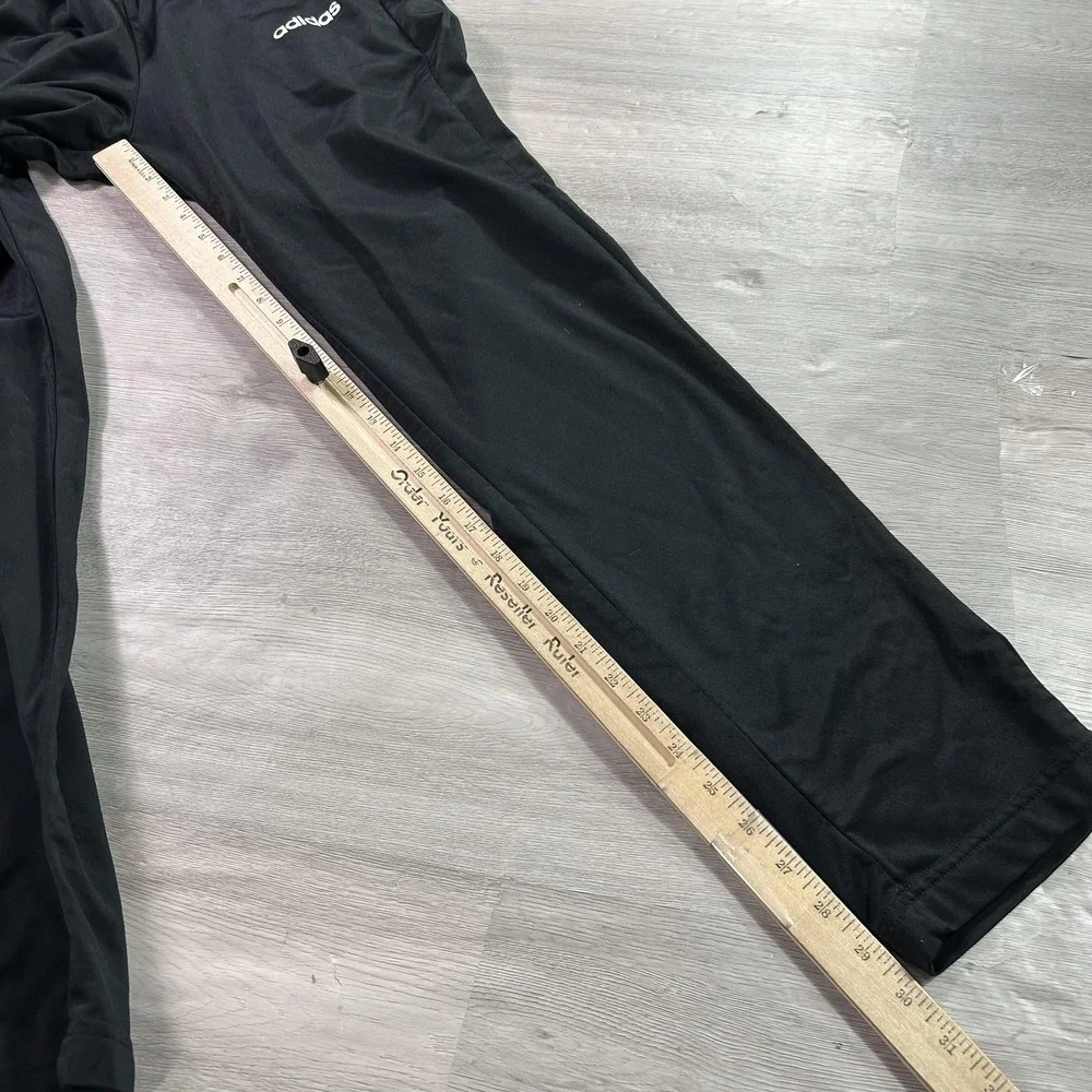 Adidas Track Pants Mens Medium Black Woven Elastic Waist Athletic Gym DV2470‎